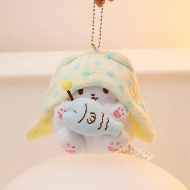三丽鸥授权可爱女生小麦粉毛毯熊毛绒挂件包包挂饰礼物