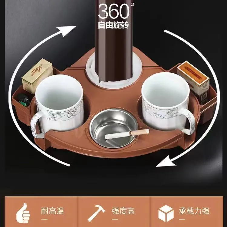 麻将机烟灰缸水杯架茶水架可旋转通用塑料置物架全自动机麻桌配件