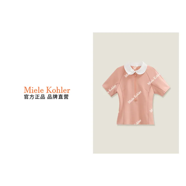 新款时尚高级感减龄气质polo领短袖T恤MKODKX2117 【澳门小源同款】