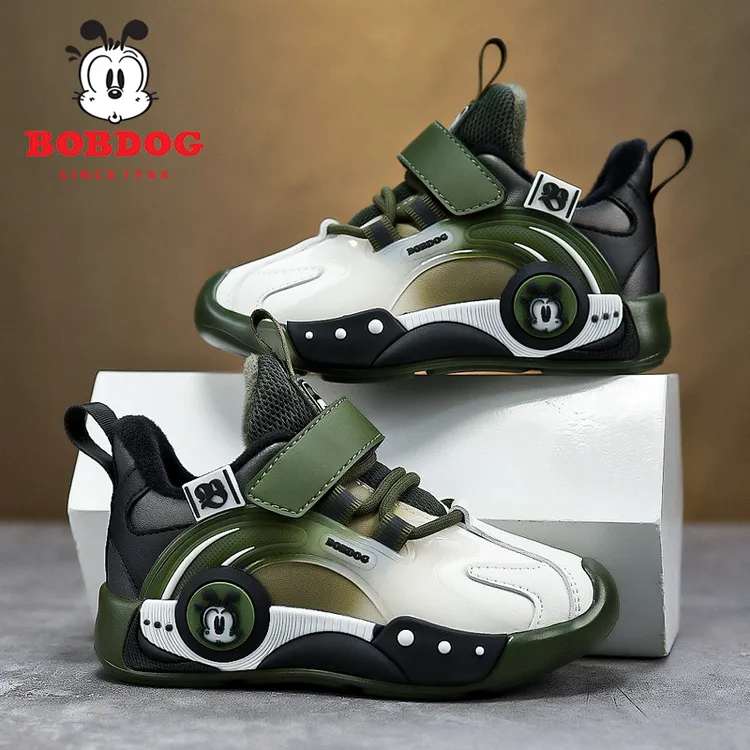 巴布豆男童鞋子2024秋冬季新款休闲男孩软底防滑耐磨儿童运动鞋