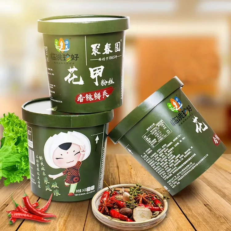 聚春园甘肃定西临洮珍好聚春园花甲粉丝香辣鲜爽142g*6盒