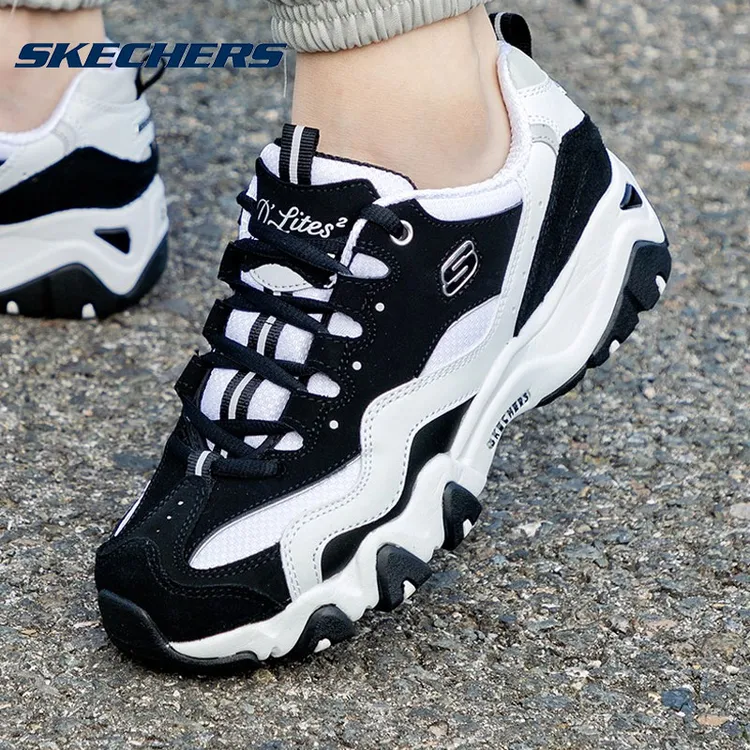 【经典二代】斯凯奇女鞋熊猫鞋冬季厚底老爹鞋运动鞋时尚潮流休闲鞋