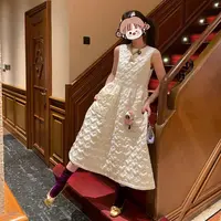 2025-452-464女装连衣裙yy气质时尚复古色毛线印花色气质秋季新款