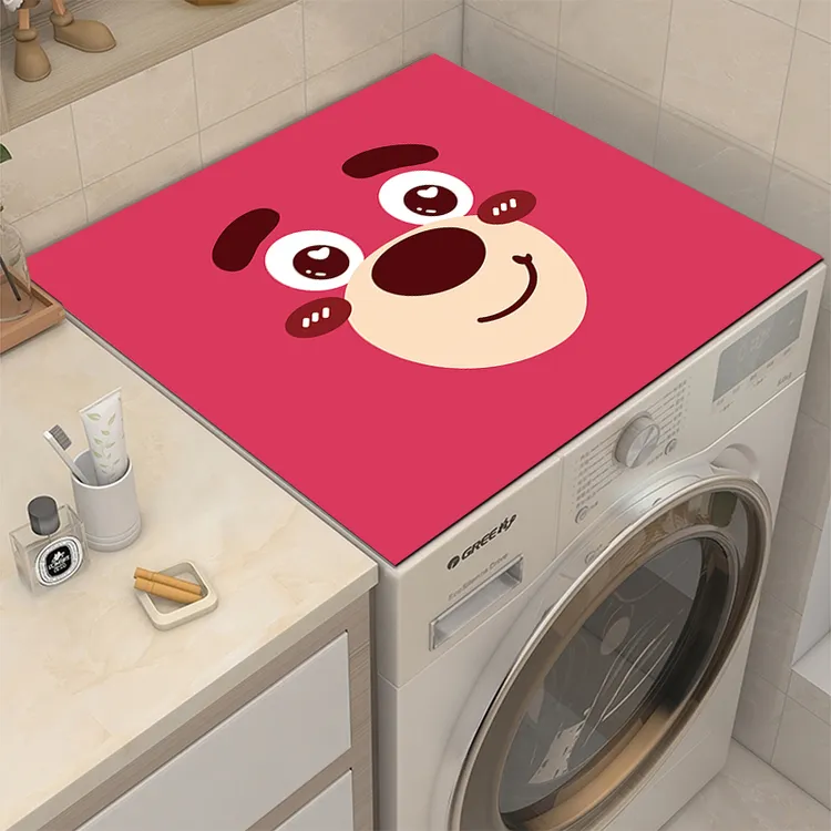 滚筒式洗衣机垫硅藻泥双开门冰箱防尘盖布防滑垫床头柜盖巾耐脏垫
