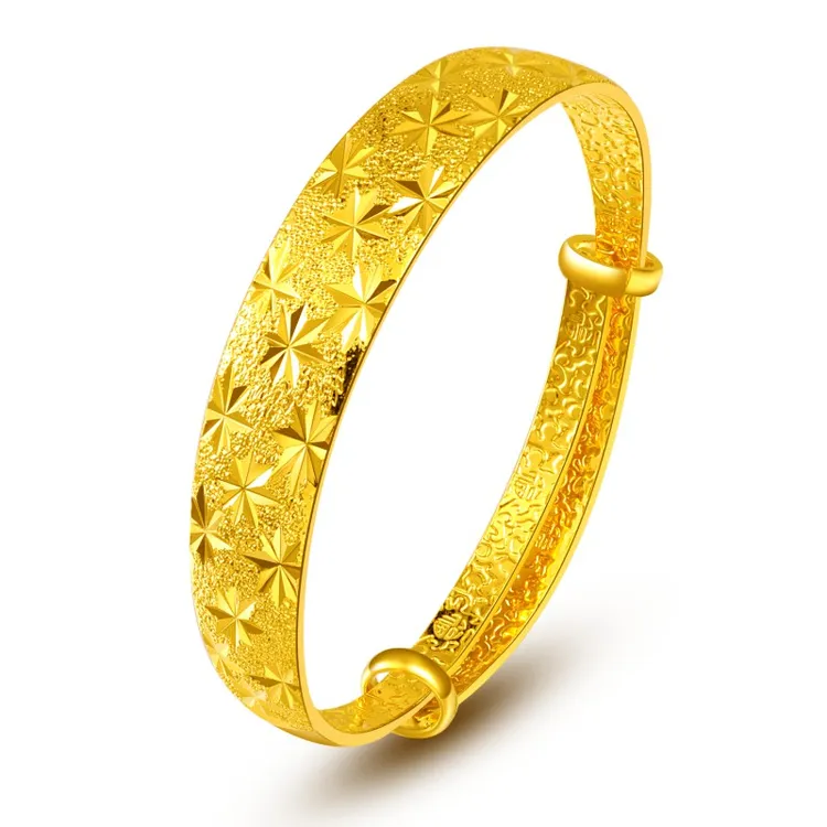 铜合金手镯 时尚送妈妈时尚凤凰手环金色满天星龙凤伸缩手镯百搭