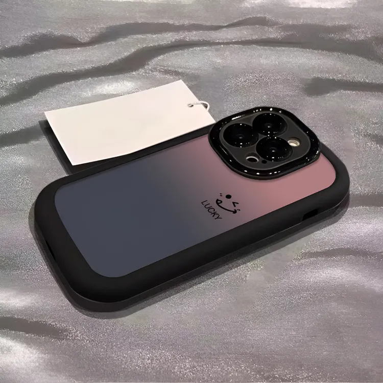 渐变微笑适用苹果17promax手机壳新款iphone17pro简约16女爆款15