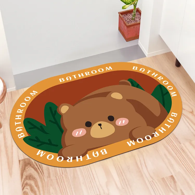 高端正品朋蔻硅藻泥地垫厕所浴室吸水防尘入户门口垫