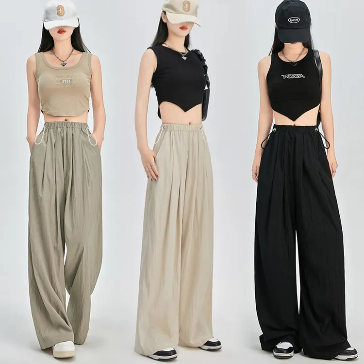 孕妇裤夏季2025新款侧抽绳设计薄款外穿休闲山本裤休闲直筒阔腿裤