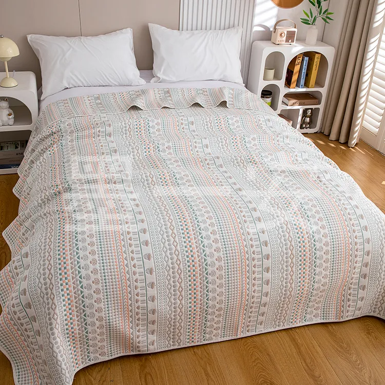 【200*240合集】1.5米床六层纯棉纱布软席床盖缩完水180*220左右