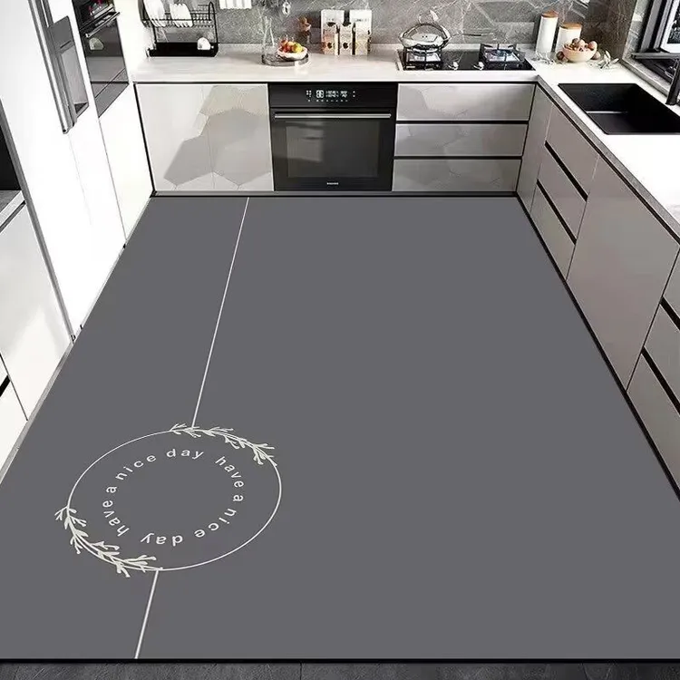 硅藻泥厨房地垫吸水吸油耐脏浴室卫生间防水防滑脚垫大尺寸可定制