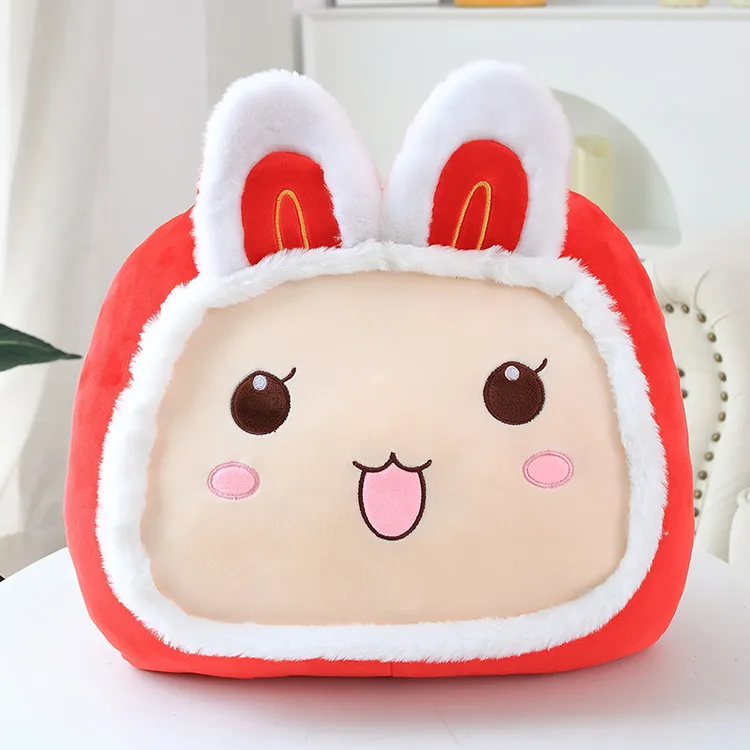 海利伟兔绒绒抱枕沙发靠垫办公室靠背毛绒玩具兔公仔女生睡觉抱枕