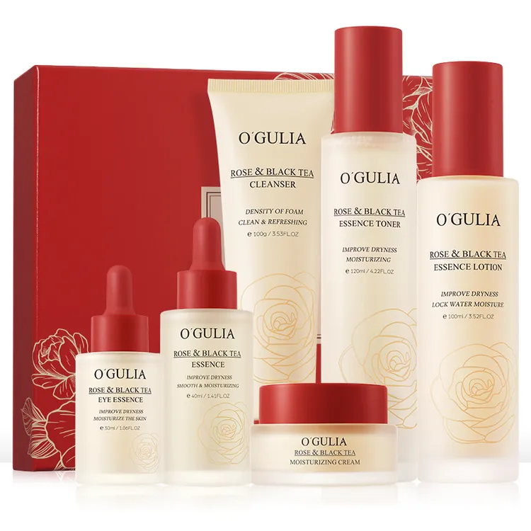 阿古丽娅玫瑰红茶保湿六件套