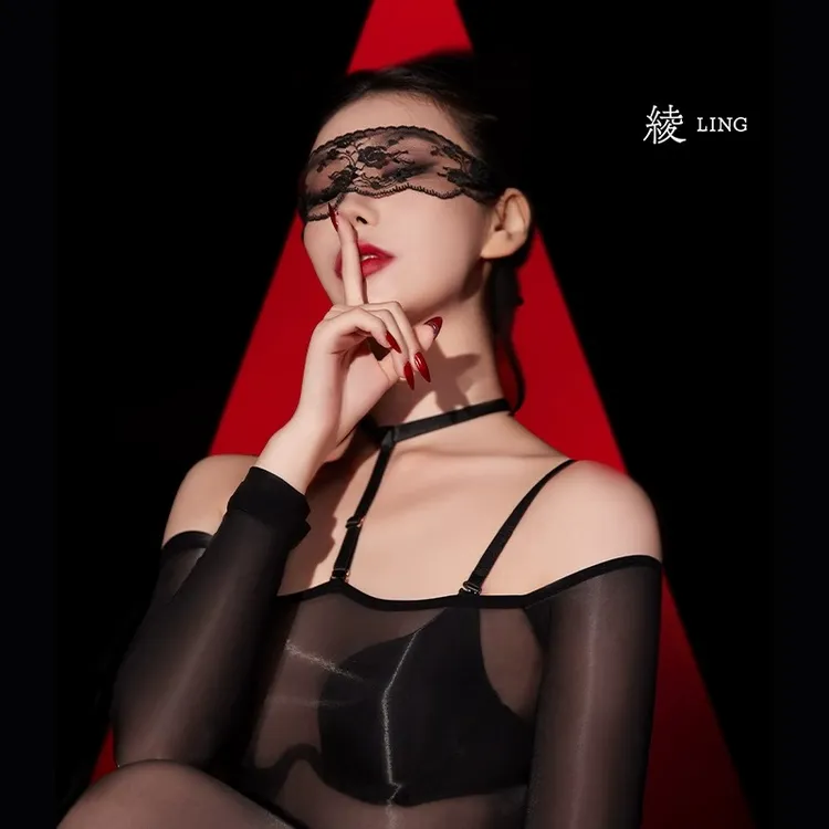 绫-「轻悄」凝脂™3D超薄透明无缝紧身包裹感猫女丝袜连体衣女