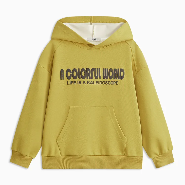 MQD童装男大童25春新款学院风字母休闲运动连帽宽松卫衣9641W0635