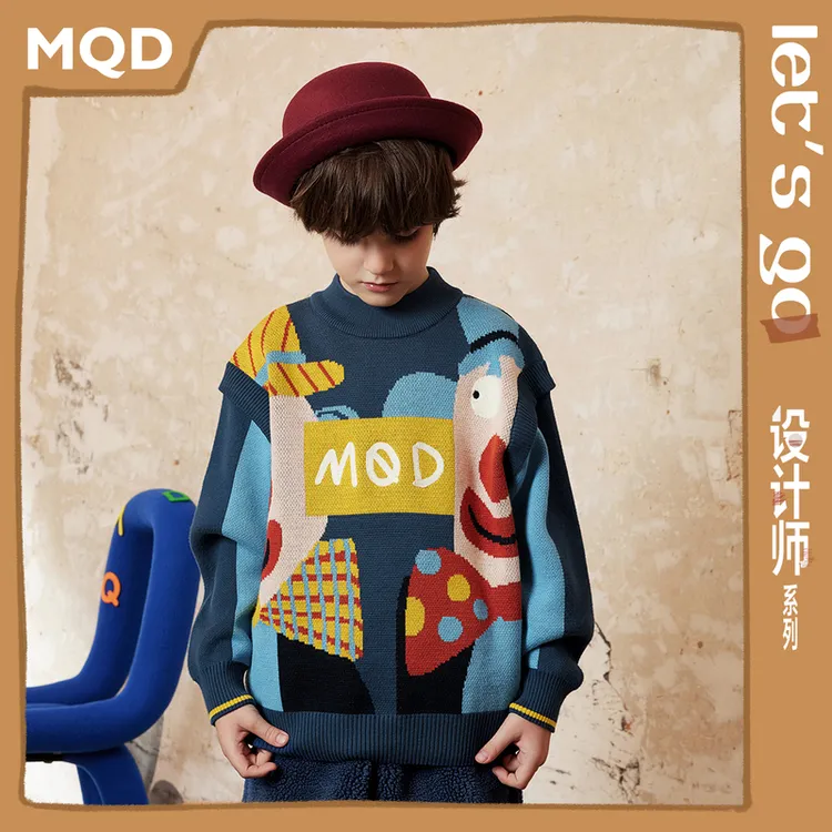 【设计师系列】MQD童装男童卡通毛衣冬针织衫922420711