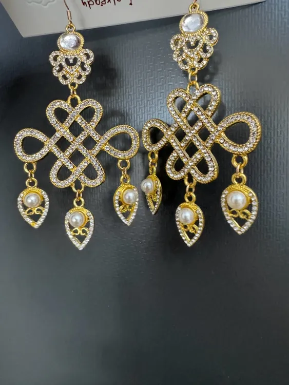 蒙古袍搭子吉祥结耳饰