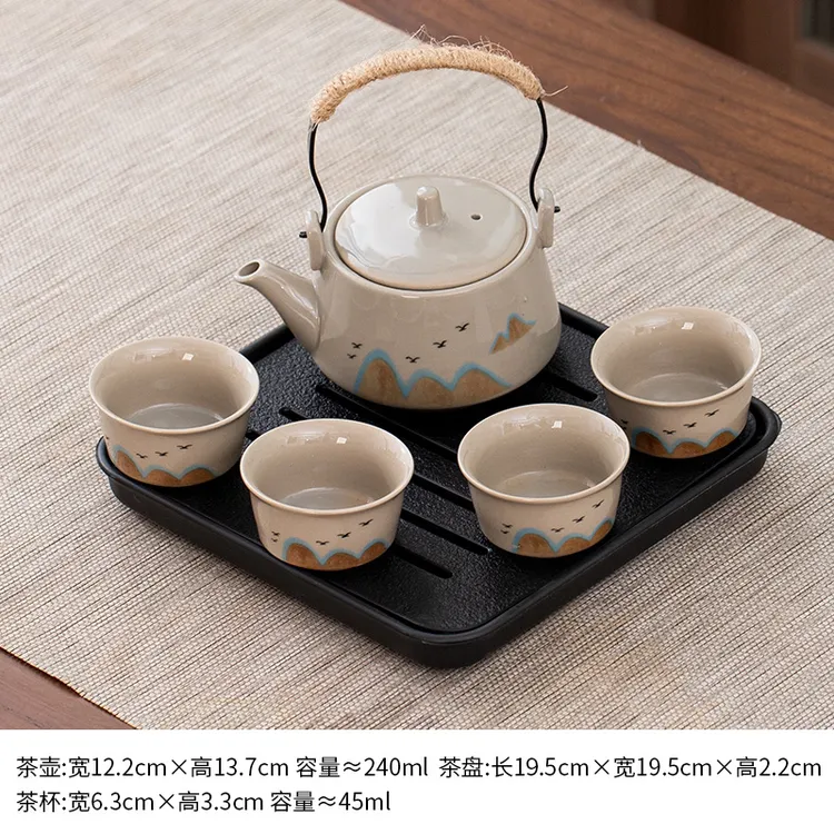 【陶制】旅行功夫茶具小套装户外便携包家用简约泡茶壶礼品ZHP0796