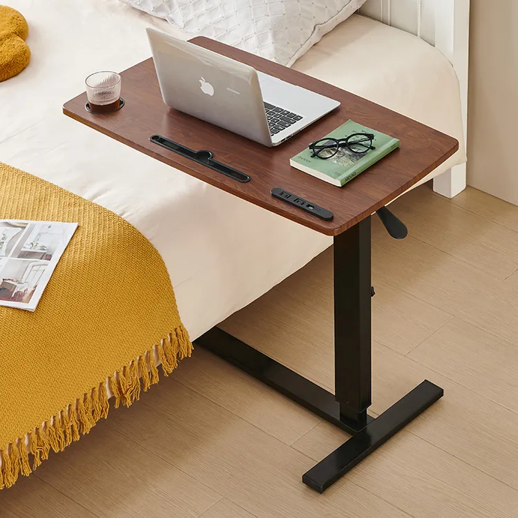 电脑桌卧室家用折叠气动升降床边桌办公桌子长方形工作台沙发书桌