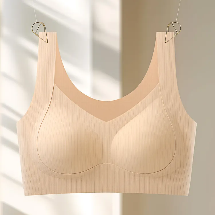 无钢圈软支睡眠大码舒适女士透气聚拢睡眠一片式小胸无痕防震