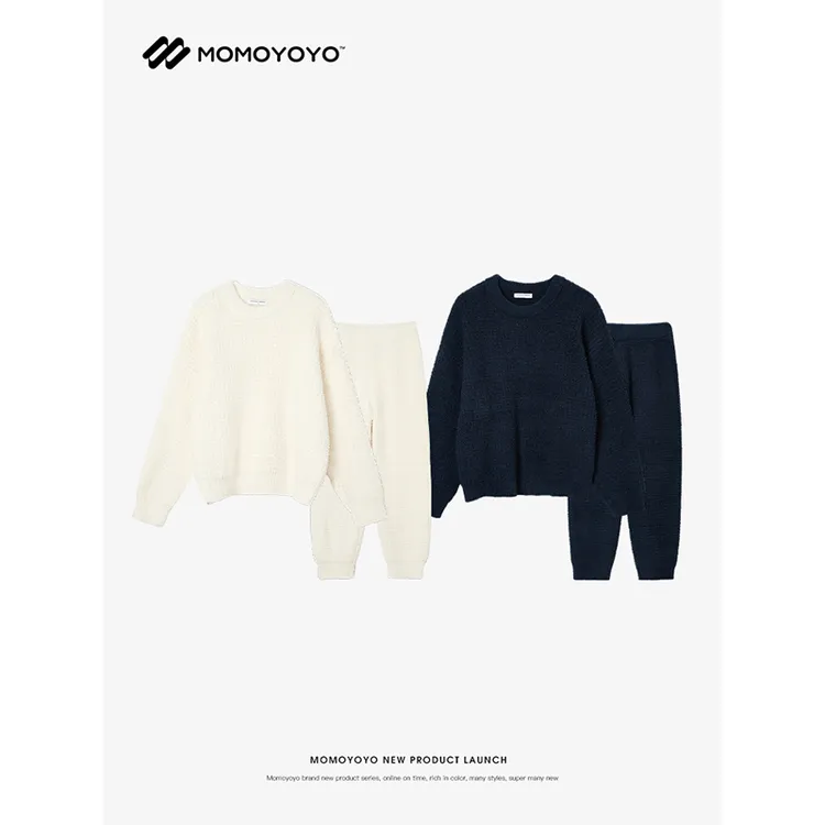 辰辰妈【心动】半边绒方格居家套装 7285DM