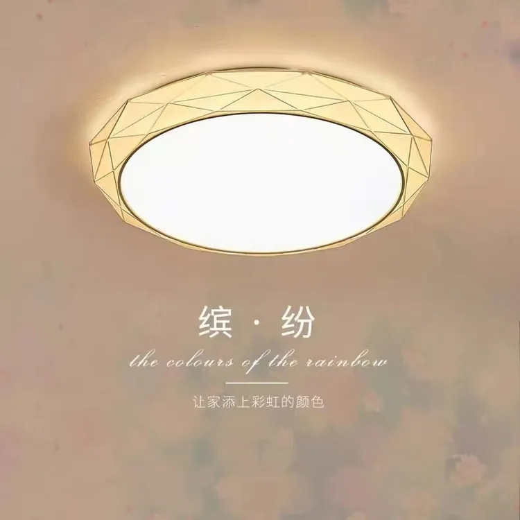 温馨浪漫圆形吸顶灯轻奢创意过道2023年新款家用简约大气吸顶灯