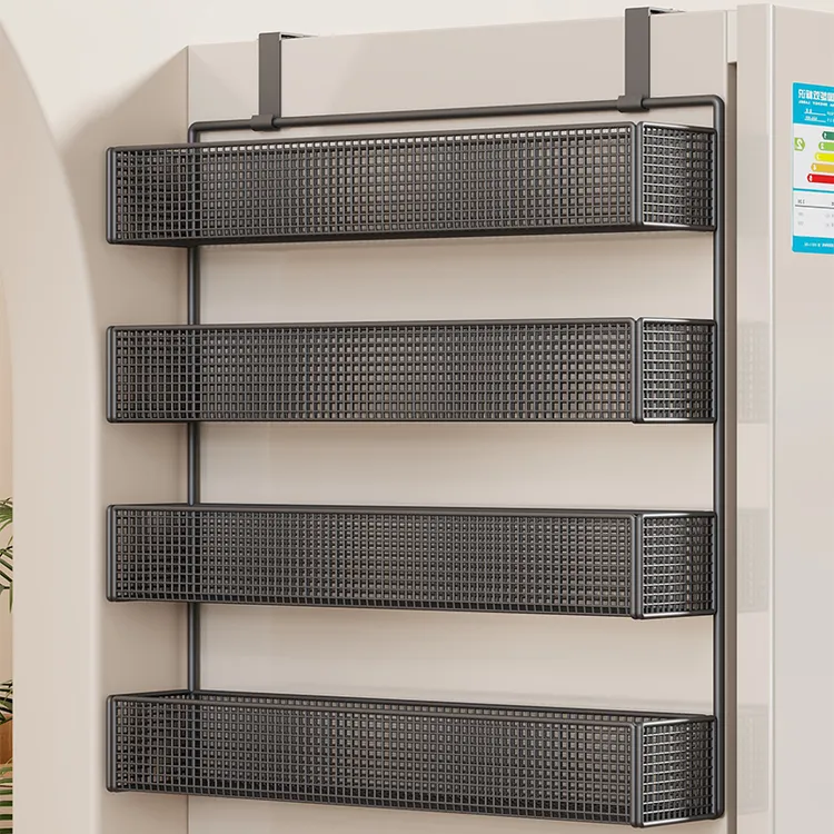 冰箱置物架侧面边收纳架厨房用品多层保鲜膜调料瓶免打孔侧壁挂架