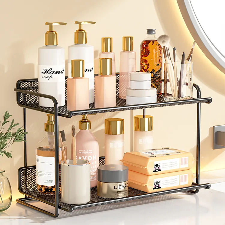 洗漱台置物架台面化妆品收纳架卫生间洗手间浴室护肤瓶多功能架子