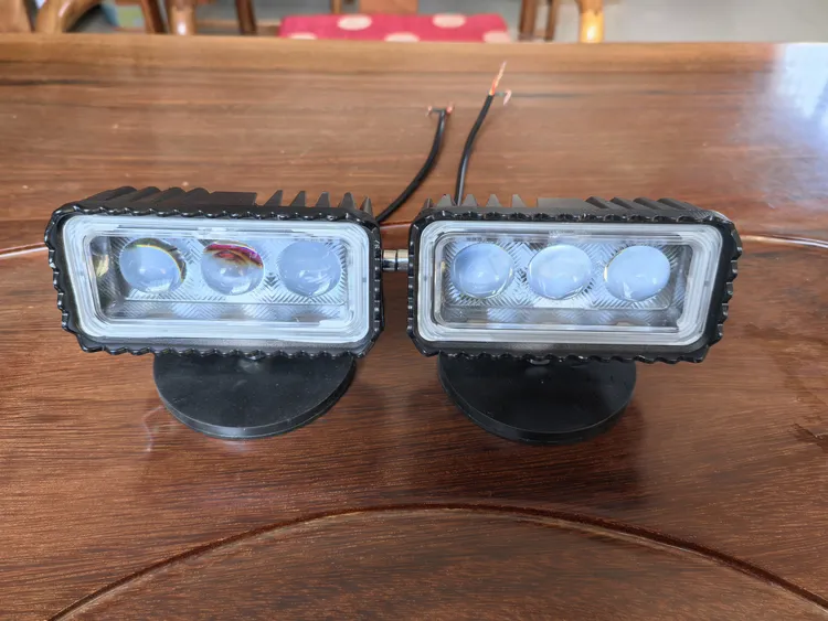 汽车LED激光炮射灯中网灯前杠灯远光炮透镜车顶灯12V80V远近通用