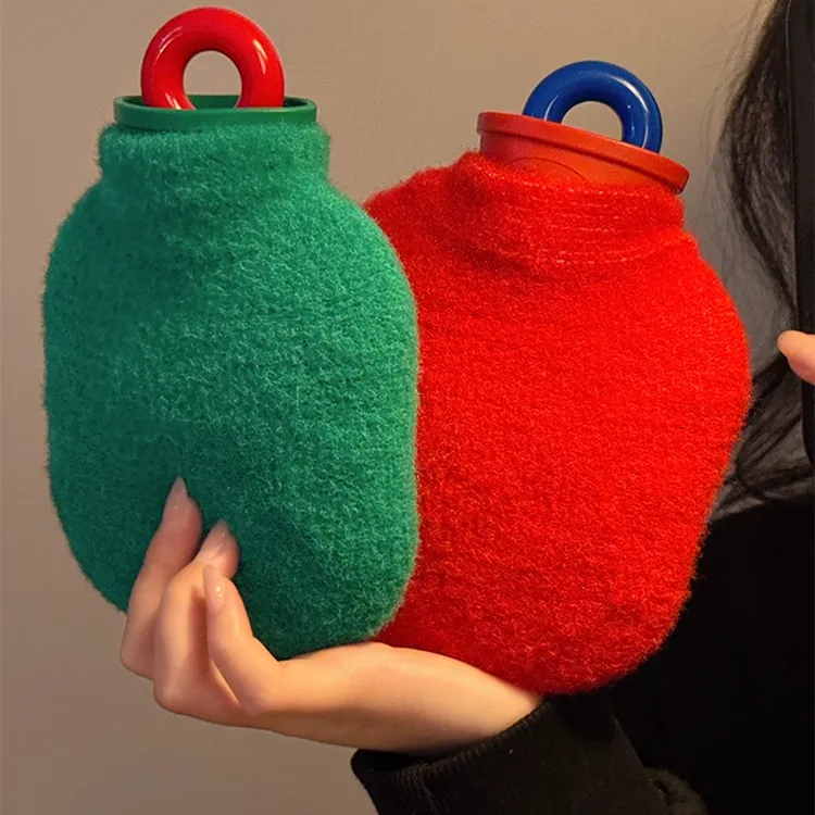 热水袋注水毛绒防爆暖水袋冬天女生用敷肚子暖被窝大号小号暖手宝