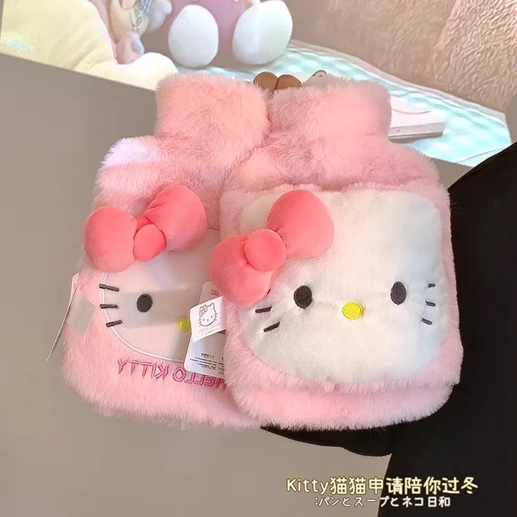 三丽鸥热水袋注水女可爱hellokitty大号热敷肚子灌水暖水袋暖宝宝