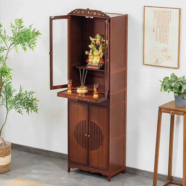 新中式家用神龛财神供奉桌观音佛龛立柜香案供桌神台佛柜玄关柜
