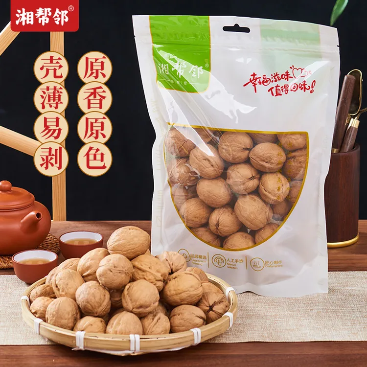 湘帮邻纸皮185核桃产地优质新疆阿克苏净含量500g颗粒饱满