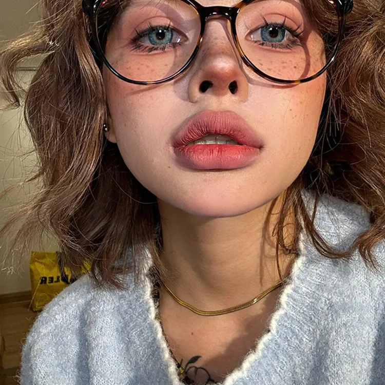 超轻复古猫眼近视眼镜女素颜神器可配度数方圆脸眼镜框显脸小镜架