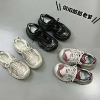 欧洲站~女榴莲底轮胎鞋女款2024新款秋冬女鞋老爹鞋女厚底运动鞋