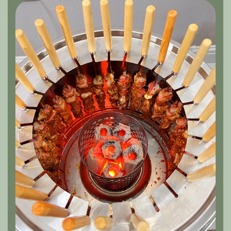 单双层室内室外无烟烧烤桶木炭耐用炭烤闷烤吊加厚户外烧烤炉简单