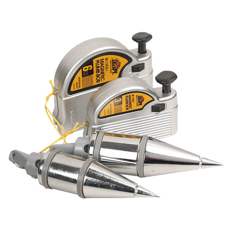 工业精品磁力线坠掉线锤磁性线坠自动收线建筑工地专用线锤吊线锤