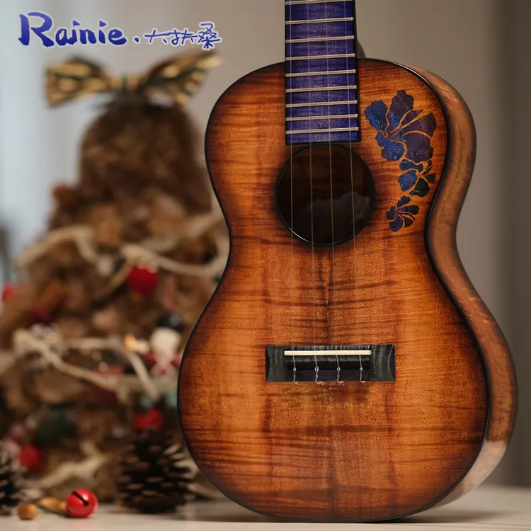 Rainie大扶桑5A级夏威夷相思木全单尤克里里 手工琴 ukulele
