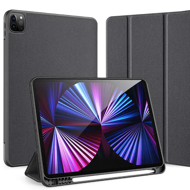 适用iPadPro11保护套带笔槽 iPad10.2休眠平板保护壳防摔皮套翻盖