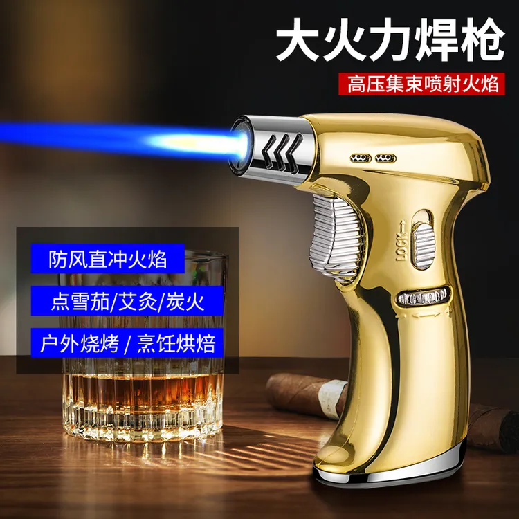 大容量焊枪防风打火机充气喷火枪艾灸户外烧烤烘焙点火器强劲高温
