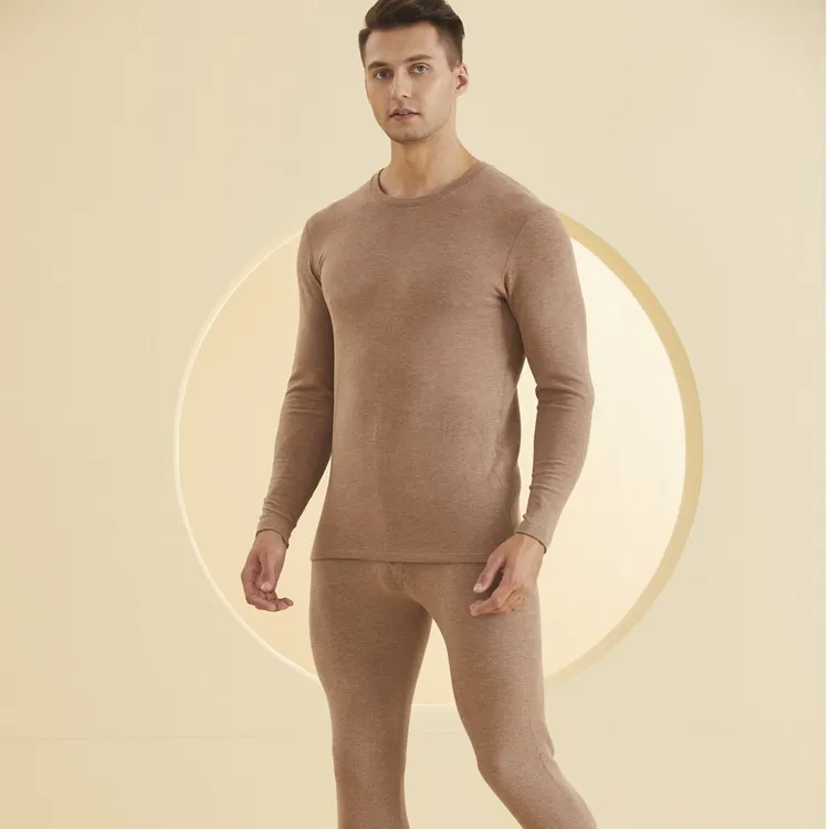 【兔绒＋桑蚕丝】320克润肤保暖内衣套装德绒加厚秋衣秋裤内穿打底冬