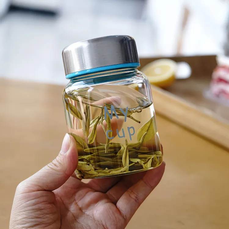 迷你水杯玻璃杯女小巧便携随手杯可爱小号耐热花茶清新简约网红