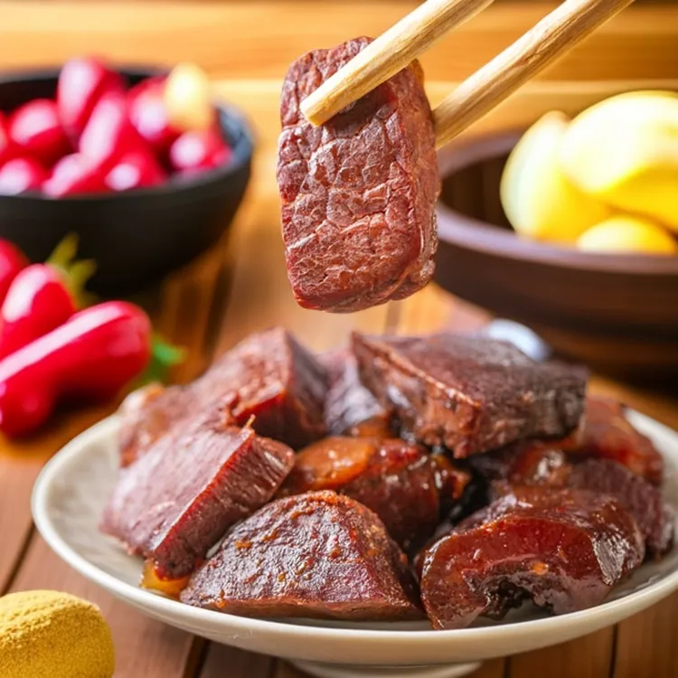 开袋即食牛肉麻将牛肉干四川特产酱卤牛肉追剧健身小零食宿舍小吃