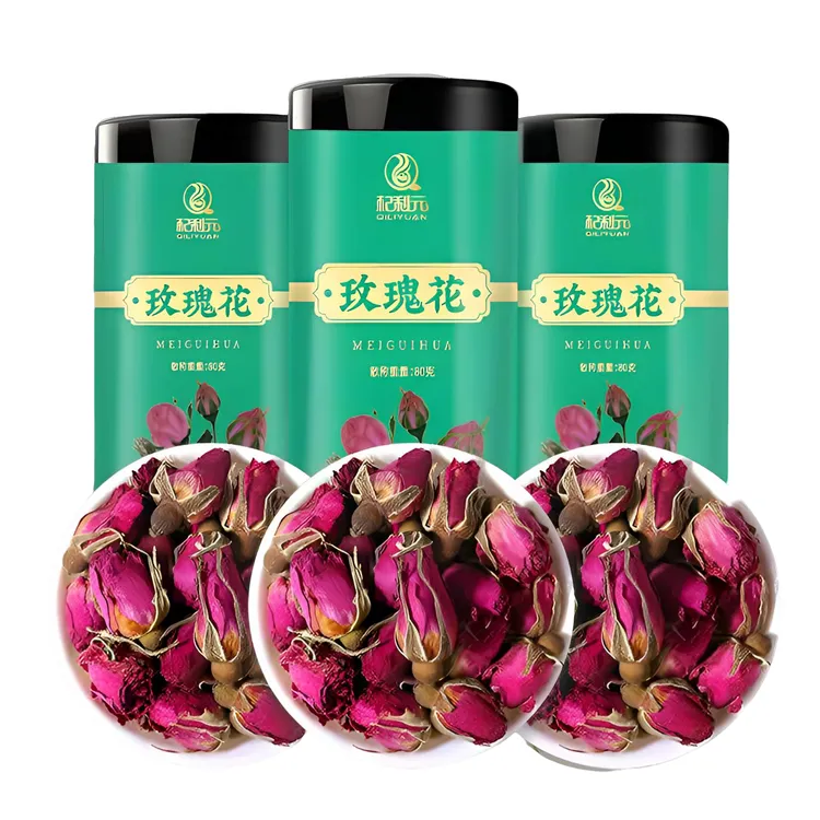 玫瑰花茶80g/罐精选大朵玫瑰花食用农产品密封美味纯正自然