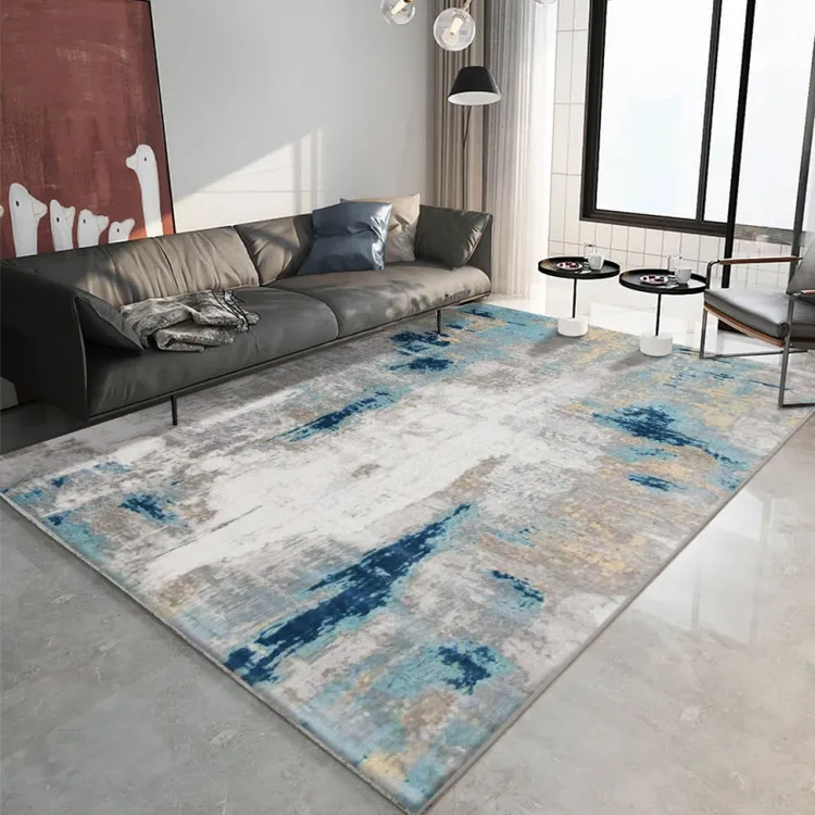 【水墨4】仿羊绒地毯客厅茶几毯现代简约家用沙发卧室床边毯加厚