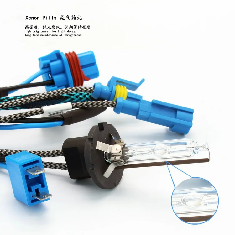 D2H氙气灯灯泡改装海拉透镜灯泡前大灯聚光疝气灯汽车大灯