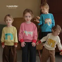 【原创插画师合作款】允儿妈女童秋冬新款可爱卡通毛衣针织衫上衣