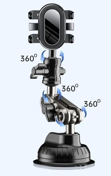 2025高级网红款铝合金吸盘式车载手机支架汽车通用导航直播导航架