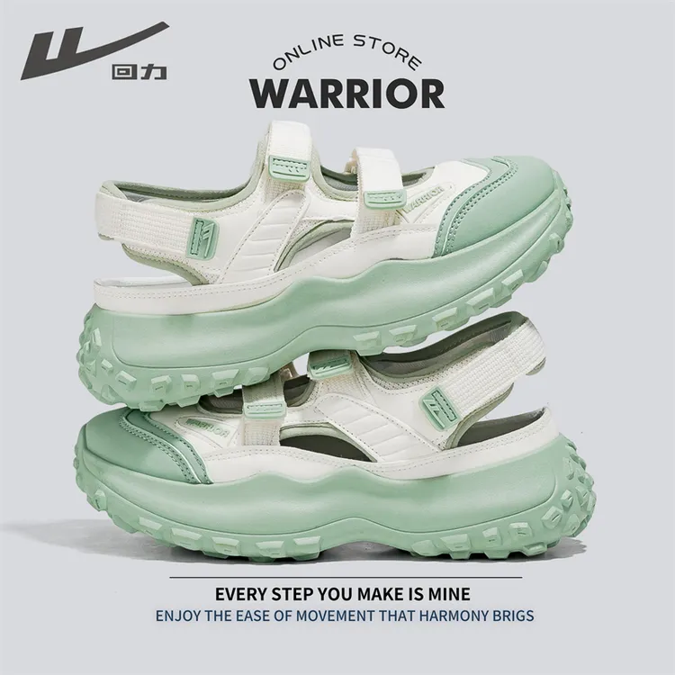 回力包头凉鞋女2024夏季新款丑萌大头鞋厚底运动鞋透气老爹鞋女款