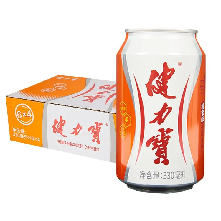 健力宝易拉罐装330ml*6/24瓶饮料怀旧整箱橙蜜味碳酸运动饮料