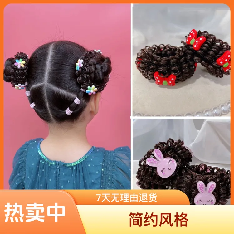 【2个装】新年假发丸子头发圈假发包儿童宝宝发量少可爱发饰